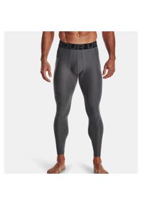 Under Armour - Legginsy termoaktywne męskie UNDER ARMOUR 1361586 szybkoschnące. Kolor: szary. Sport: bieganie