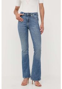 Guess jeansy damskie high waist. Stan: podwyższony. Kolor: niebieski #1