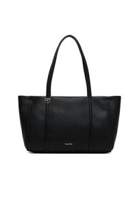 Calvin Klein Torebka Emblem Hw Pebble Tote LV04F3424G Czarny. Kolor: czarny. Materiał: skórzane #1