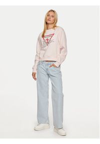 Guess Bluza W4YQ25 KB681 Różowy Regular Fit. Kolor: różowy. Materiał: bawełna, syntetyk #5