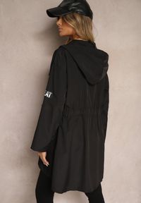 Renee - Czarna Kurtka Wiatrówka Oversize Palishe. Kolor: czarny. Długość rękawa: długi rękaw. Długość: długie. Styl: elegancki