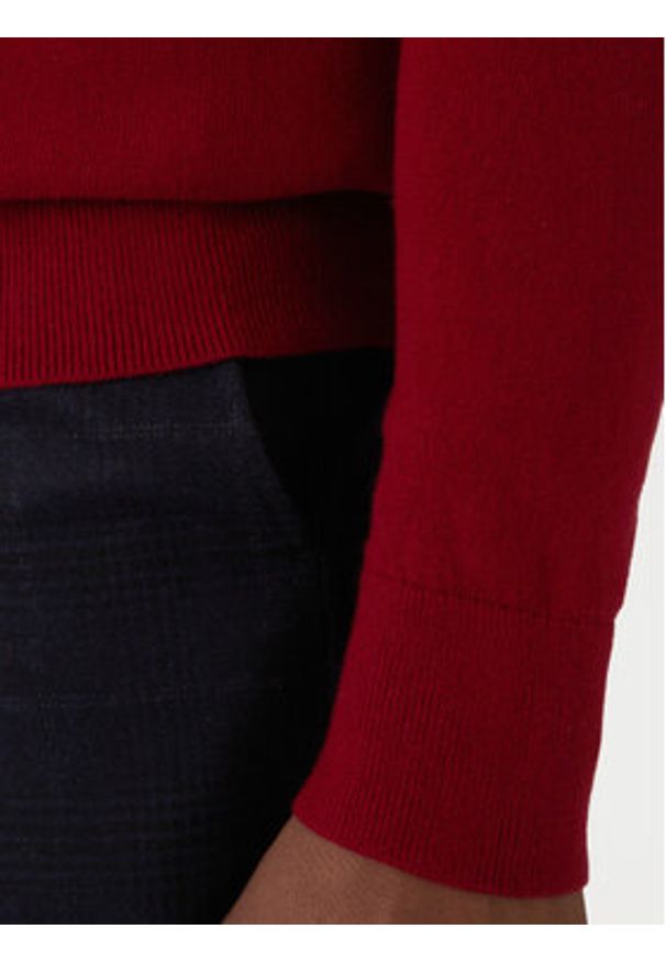 TOMMY HILFIGER - Tommy Hilfiger Sweter MW0MW28046 Czerwony Regular Fit. Kolor: czerwony. Materiał: bawełna