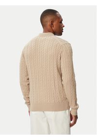 TOMMY HILFIGER - Tommy Hilfiger Sweter Classic MW0MW41955 Beżowy jasny Regular Fit. Kolor: beżowy. Materiał: bawełna #3