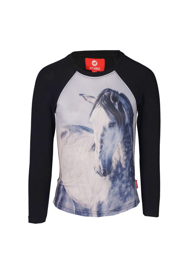 RED HORSE - Dziecięca koszulka z długim rękawem Red Horse Pixel. Kolor: czarny. Długość rękawa: długi rękaw. Długość: długie. Wzór: kolorowy