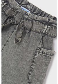 Mayoral szorty jeansowe dziecięce kolor szary gładkie. Stan: podwyższony. Kolor: szary. Materiał: jeans. Wzór: gładki