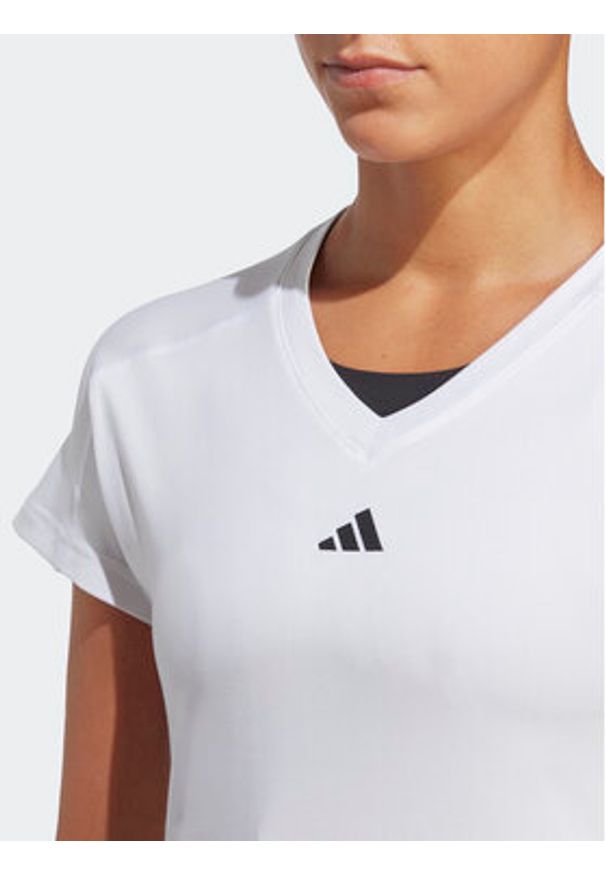 Adidas - adidas Koszulka techniczna Train Essentials HR7878 Biały Slim Fit. Kolor: biały. Materiał: syntetyk