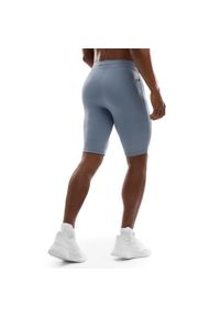 SIROKO - Męskie treningowe legginsy kolarki Fitness Siroko Auckland. Kolor: niebieski. Materiał: materiał. Długość: krótkie. Sezon: lato. Sport: fitness