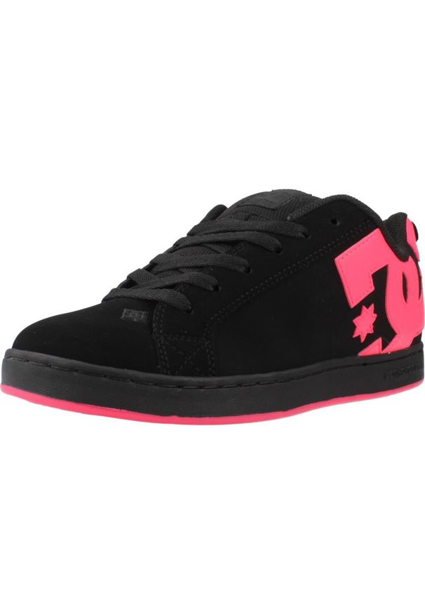 DC Shoes - Buty dc-shoes czarne skórzane sportowe. Okazja: na co dzień. Kolor: czarny. Materiał: skóra