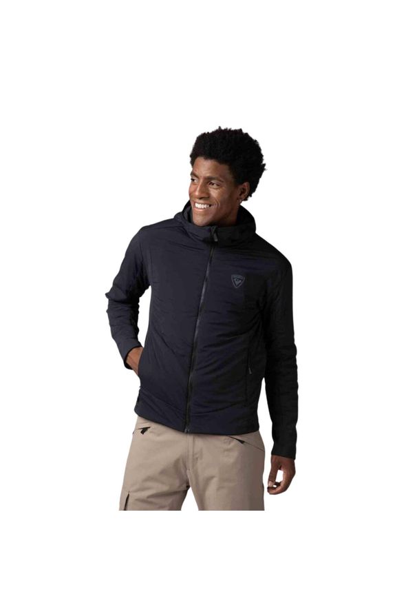 Kurtka narciarska Rossignol męska Opside Hoodie JKT czarna. Kolor: czarny. Sport: narciarstwo