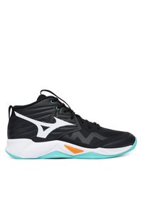 Mizuno Buty halowe Wave Momentum Pro Mid V1GA2545 Czarny. Kolor: czarny. Materiał: skóra. Model: Mizuno Wave