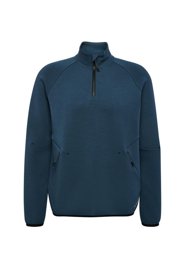 Polar zapinany na zamek błyskawiczny Hummel Tech. Kolor: niebieski. Materiał: polar