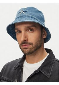 Calvin Klein Kapelusz Mono Logo Denim Bucket Hat LV04G5021G Niebieski. Kolor: niebieski. Materiał: bawełna #2
