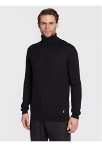 Karl Lagerfeld - KARL LAGERFELD Golf 655037 524305 Czarny Regular Fit. Typ kołnierza: golf. Kolor: czarny. Materiał: bawełna