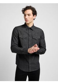 Lee - MĘSKA KOSZULA LEE REGULAR WESTERN SHIRT WASHED BLACK 112330644