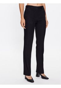 Victoria Victoria Beckham Spodnie materiałowe 1322WTR003728B Czarny Regular Fit. Kolor: czarny. Materiał: wiskoza #1