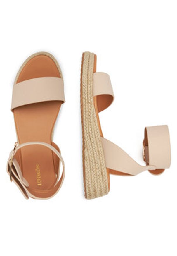 DeeZee Espadryle QS276-1 Beżowy. Kolor: beżowy. Materiał: syntetyk, materiał
