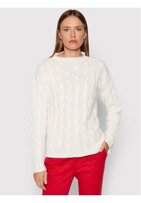 United Colors of Benetton - United Colors Of Benetton Sweter 1335D2467 Biały Regular Fit. Kolor: biały. Materiał: syntetyk
