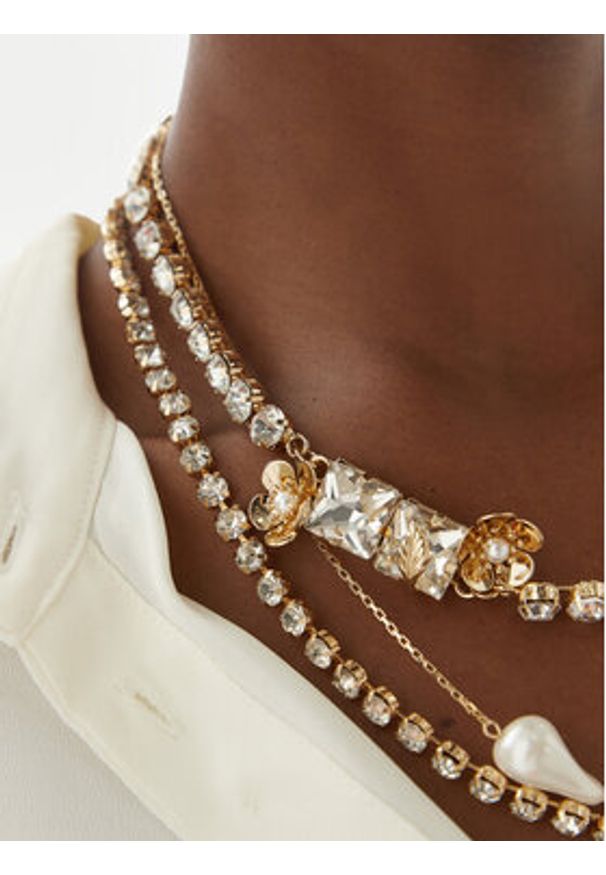 TwinSet - TWINSET Naszyjnik 252TA4280 Złoty. Materiał: metalowe. Kolor: złoty