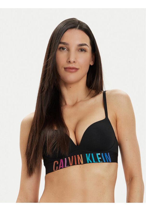 Calvin Klein Underwear Biustonosz push-up 000QF7836E Czarny. Kolor: czarny. Materiał: bawełna. Rodzaj stanika: push-up