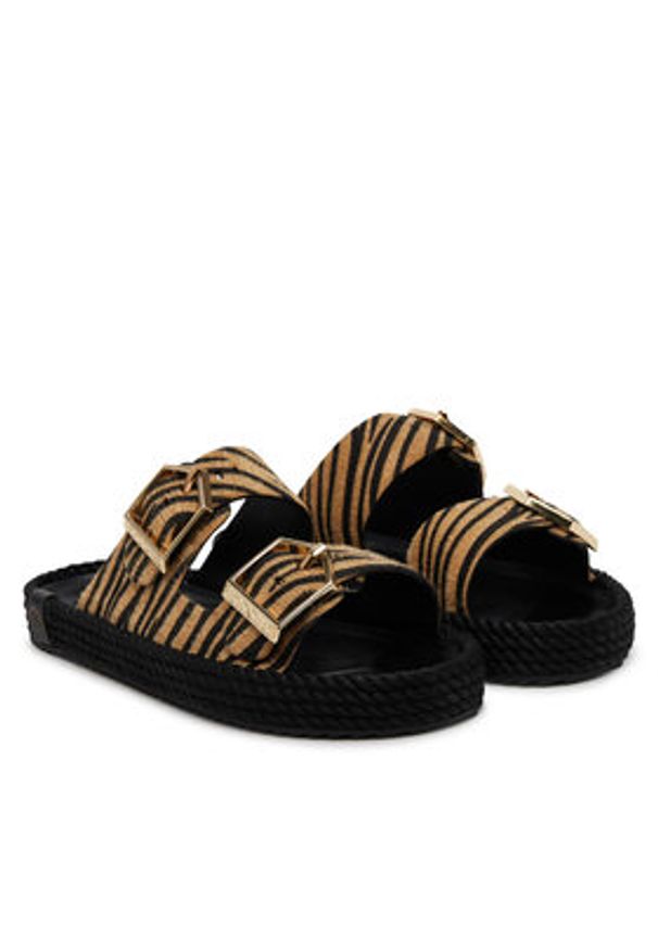 Bohonomad Klapki Sydney SYD.20-ZEB Brązowy. Kolor: brązowy. Materiał: skóra