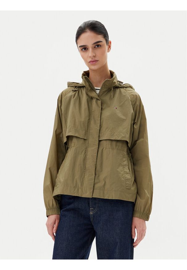 TOMMY HILFIGER - Tommy Hilfiger Wiatrówka WW0WW46444 Khaki Relaxed Fit. Kolor: brązowy. Materiał: syntetyk