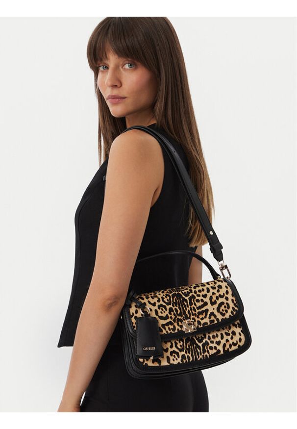 Guess Torebka Audrey HWLG97 34210 Czarny. Kolor: czarny. Materiał: skórzane