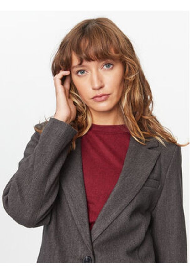 only - ONLY Płaszcz przejściowy Nancy 15292832 Szary Regular Fit. Kolor: szary. Materiał: syntetyk