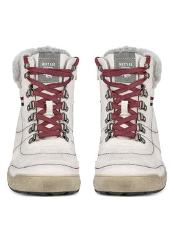 Mustang Trzewiki 1290-607 Biały. Kolor: biały. Materiał: materiał