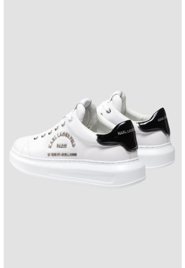 Karl Lagerfeld - KARL LAGERFELD Białe sneakersy męskie KAPRI MENS Metal Maison Karl. Kolor: biały