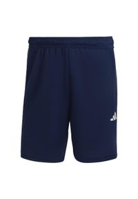 Adidas - Szorty treningowe męskie adidas Train Essentials Piqué 3-Stripes. Kolor: biały, wielokolorowy, niebieski. Materiał: materiał