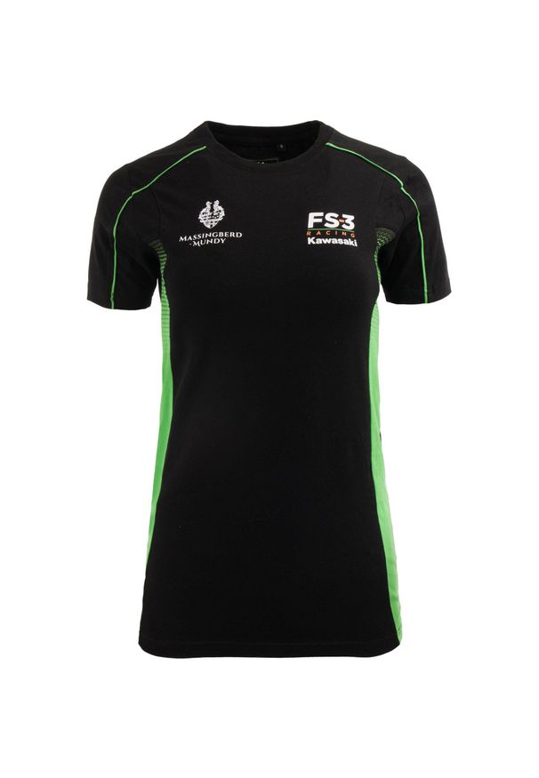 Kawasaki Ladies Crew Neck T-Shirt XL - Stylowy i komfortowy design. Kolor: zielony, wielokolorowy. Materiał: bawełna