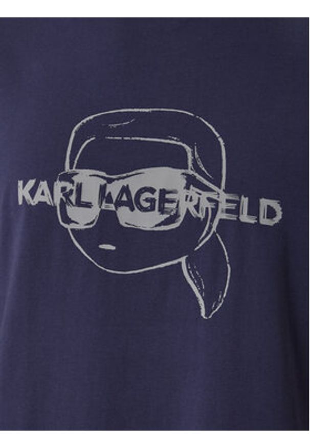 Karl Lagerfeld - KARL LAGERFELD Piżama B1M45005 Granatowy Regular Fit. Kolor: niebieski. Materiał: bawełna