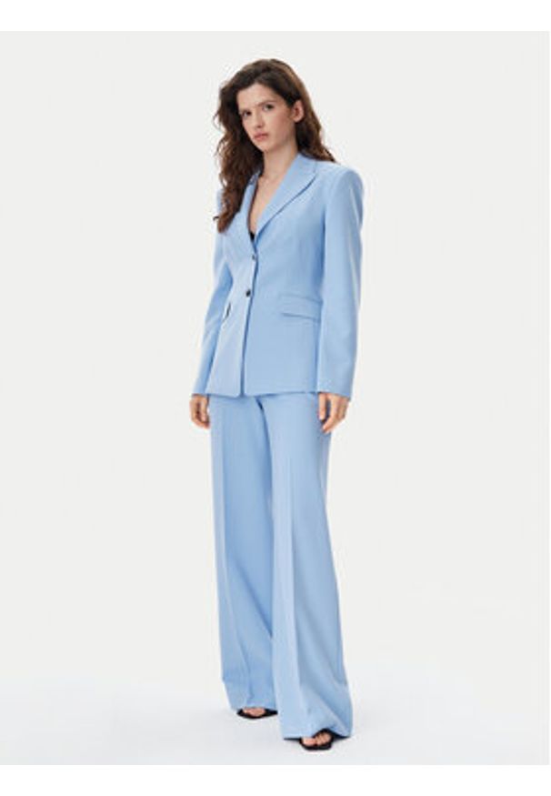 Hugo - HUGO Spodnie materiałowe Himia 50513960 Błękitny Regular Fit. Kolor: niebieski. Materiał: syntetyk