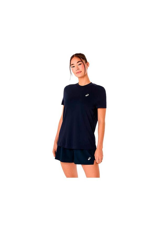 Damski jersey Asics Court. Kolor: niebieski, wielokolorowy. Materiał: jersey. Sport: tenis
