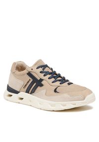 Sneakersy Togoshi. Kolor: beżowy. Materiał: nubuk, skóra #1