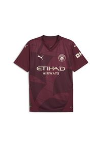 Puma - Męska trzecia koszulka Manchester City 24/25 PUMA Dark Jasper Red. Kolor: czerwony. Sport: piłka nożna
