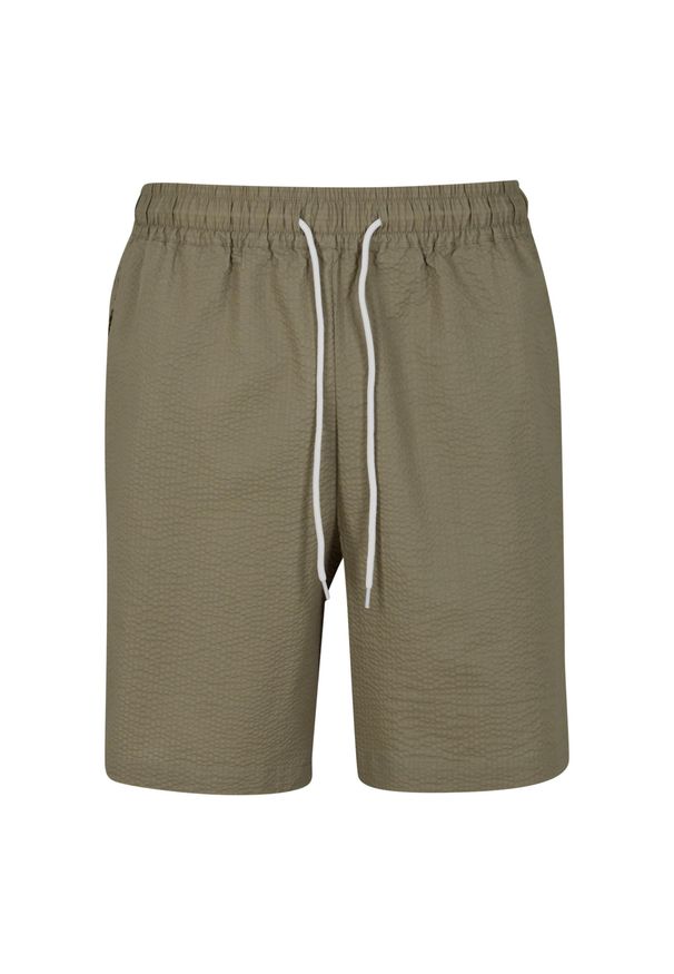 Szorty Urban Classics Basic Seersucker. Kolor: zielony. Długość: krótkie. Sezon: lato