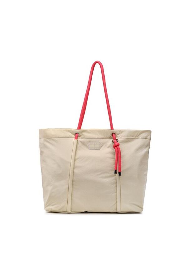 Tommy Jeans Torebka Tjw Beach Summer Tote AW0AW14583 Beżowy. Kolor: beżowy