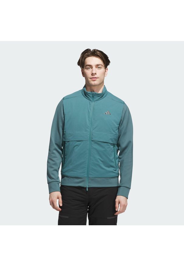 Adidas - Kurtka Ultimate365 Tour Frostguard Full-Zip. Typ kołnierza: golf. Kolor: niebieski. Sport: golf