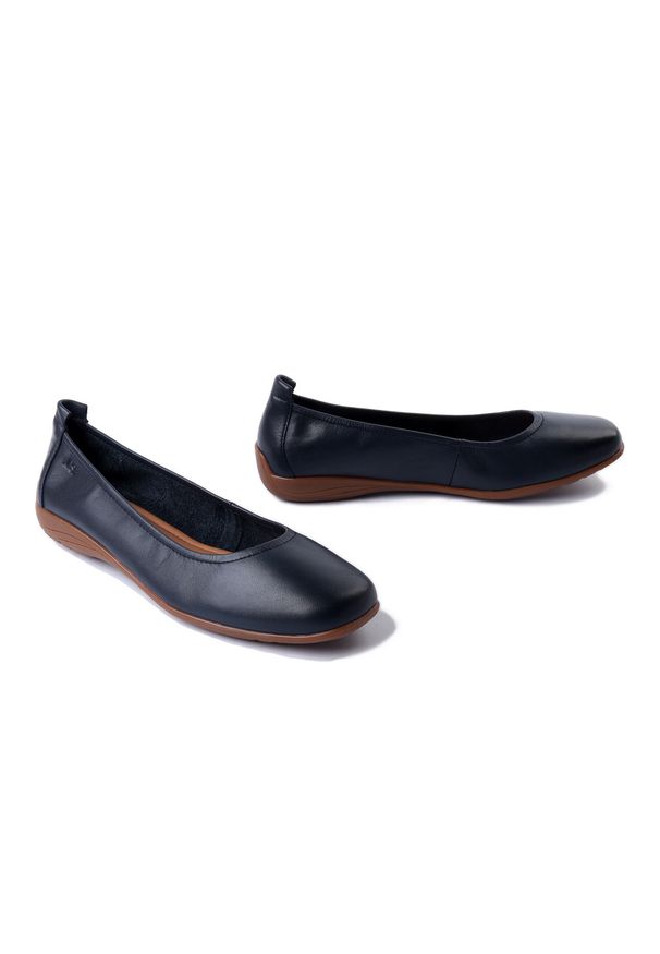 Josef Seibel - JOSEF SEIBEL 74801 133 525 Fenja 01 DS. indigo, baleriny damskie. Kolor: niebieski. Materiał: skóra
