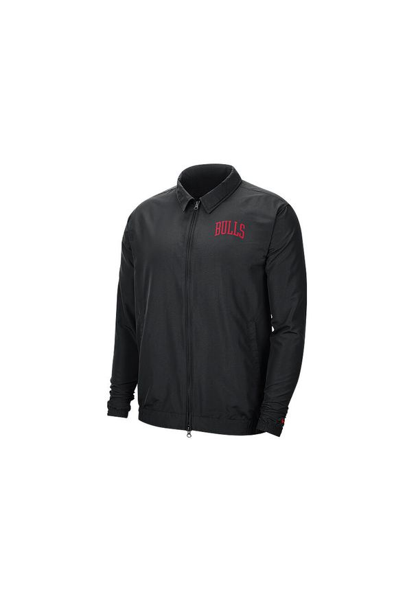 Nike - Kurtka męska nike nba chicago bulls essential lightweight jacket black. Kolor: czarny. Sport: bieganie