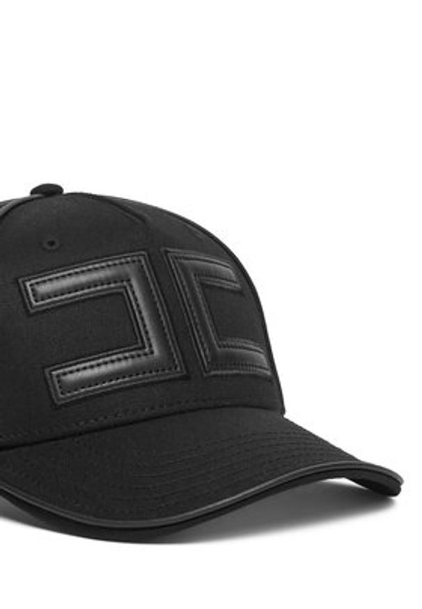 Elisabetta Franchi Czapka z daszkiem CL-21F-57E2-V170 Czarny. Kolor: czarny. Materiał: bawełna