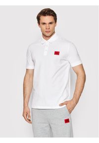 Hugo Polo Dereso222 50466202 Biały Slim Fit. Typ kołnierza: polo. Kolor: biały. Materiał: bawełna