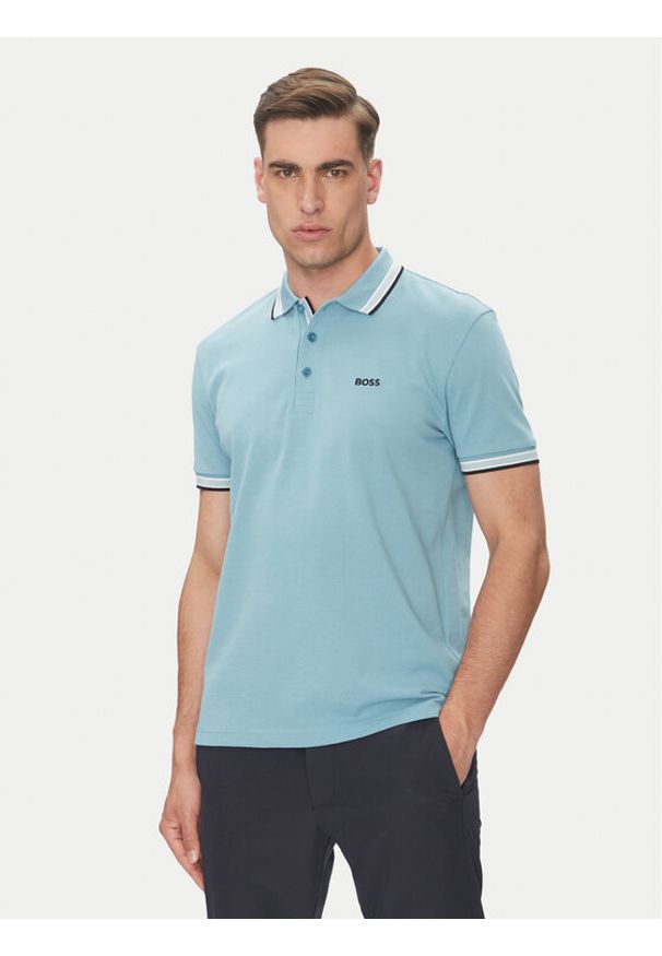 BOSS Polo Paddy 50469055 Niebieski Regular Fit. Typ kołnierza: polo. Kolor: niebieski. Materiał: bawełna