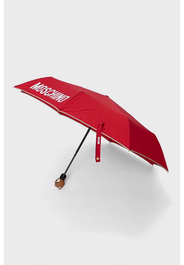 MOSCHINO - Moschino - Parasol. Kolor: czerwony. Materiał: materiał