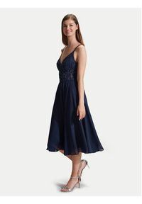 Hey Kyla Sukienka koktajlowa 5AC106HK Granatowy Slim Fit. Kolor: niebieski. Materiał: syntetyk. Styl: wizytowy
