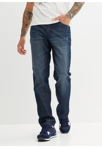 bonprix - Dżinsy Classic Fit Straight. Stan: podwyższony. Kolor: niebieski