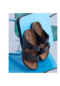 Klapki Birkenstock Arizona Bs 0551253 czarne. Kolor: czarny. Materiał: skóra, syntetyk, zamsz, materiał. Styl: klasyczny #4