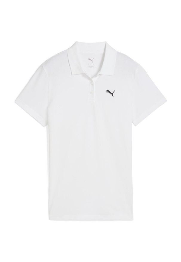 Koszulka Puma Ess Polo, Kobiety. Typ kołnierza: polo. Kolor: biały. Materiał: materiał, bawełna