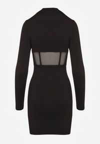 Renee - Czarna Sukienka Vices Bodycon z Transparentną Wstawką Typu Gorset Necotte. Okazja: na randkę, na imprezę. Typ kołnierza: dekolt gorset. Kolor: czarny. Wzór: aplikacja. Typ sukienki: bodycon, gorsetowe #5